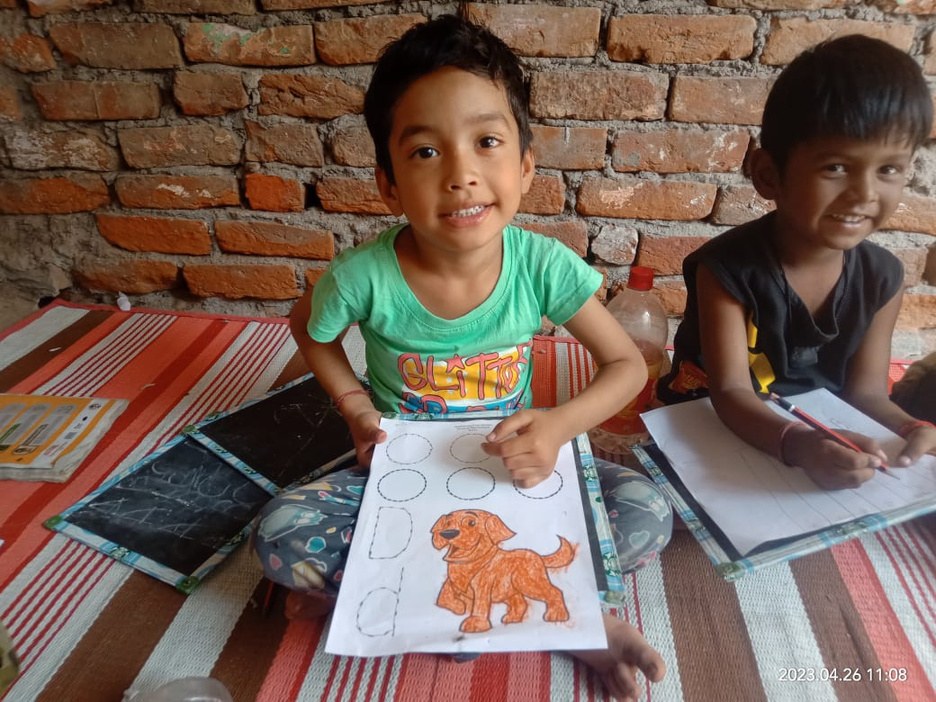 Santhusta learning photograph; Jaipur-specific photograph to be supplied